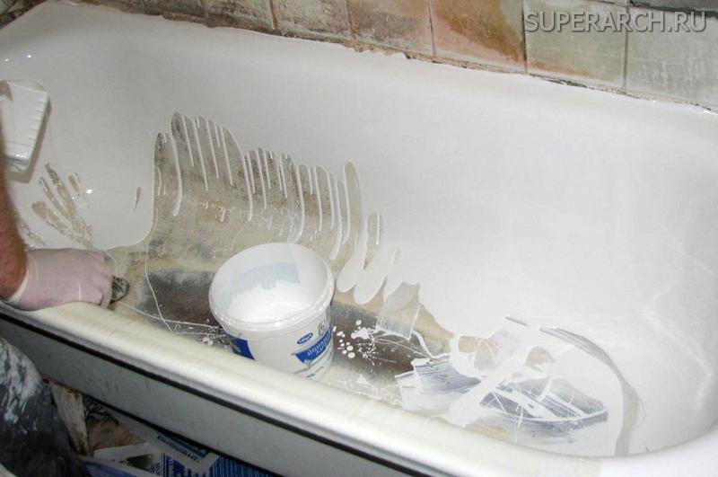 Реставрация эмалированной ванны своими руками 35