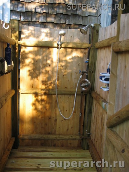 деревянный душ